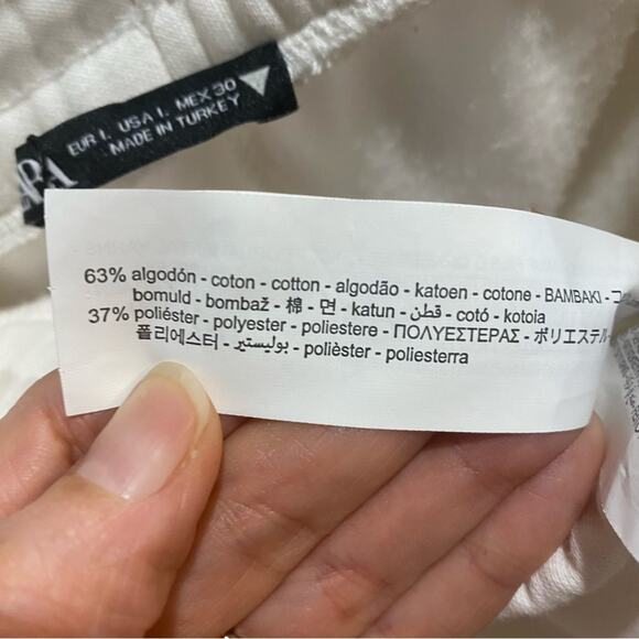 Zara White Straight Leg High Waist California Jogger Trousers Sz L NWOT - Picture 11 of 16